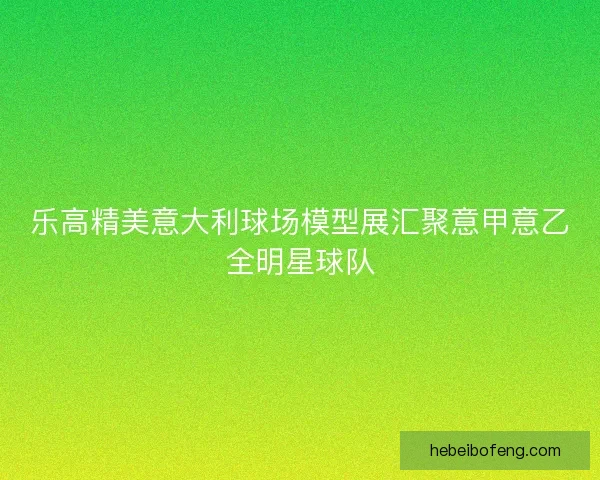 乐高精美意大利球场模型展汇聚意甲意乙全明星球队